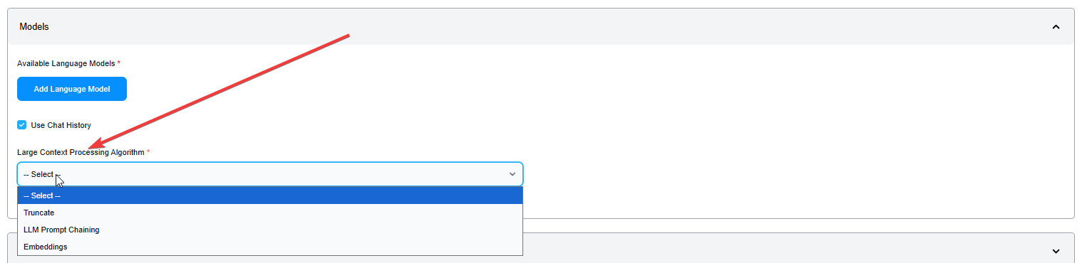 Large Context Algorithm
