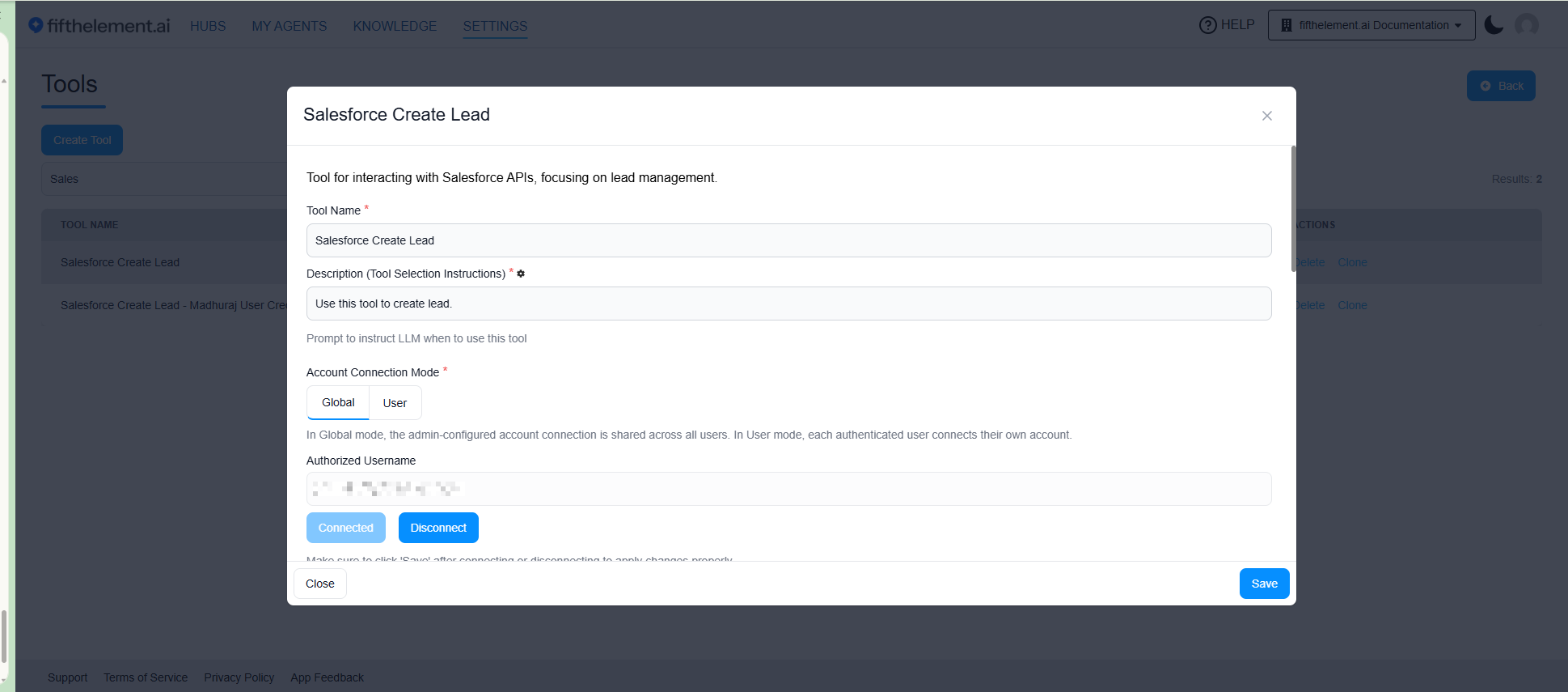Salesforce Create Lead — Global Mode