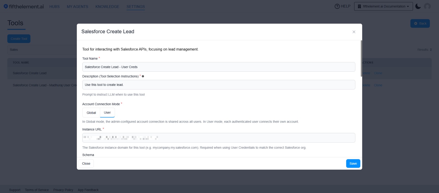 Salesforce Create Lead — User Mode