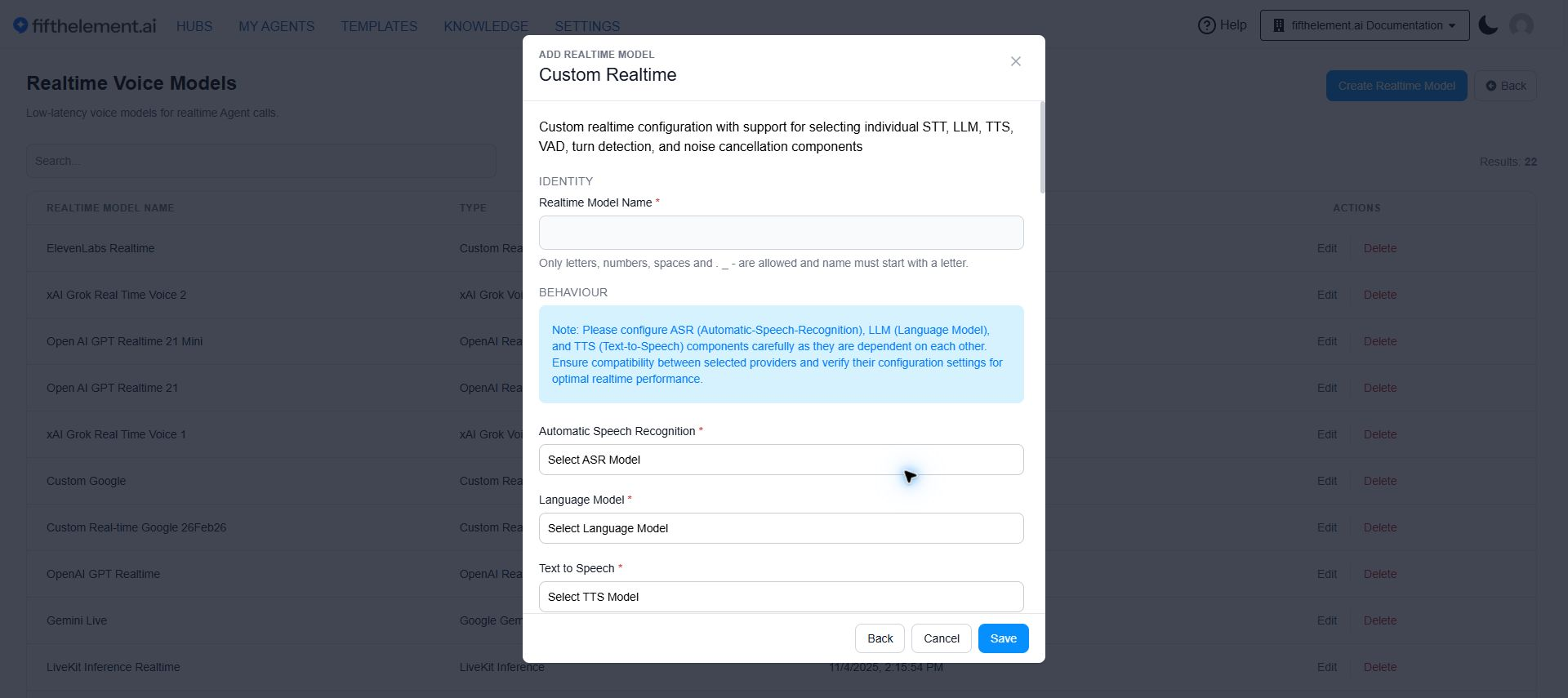 Custom Realtime configuration