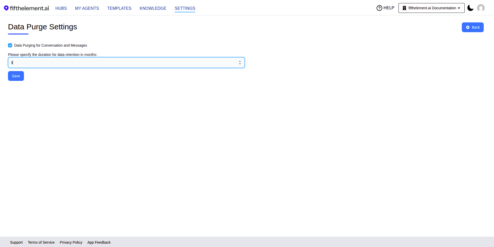 Data Purge Settings