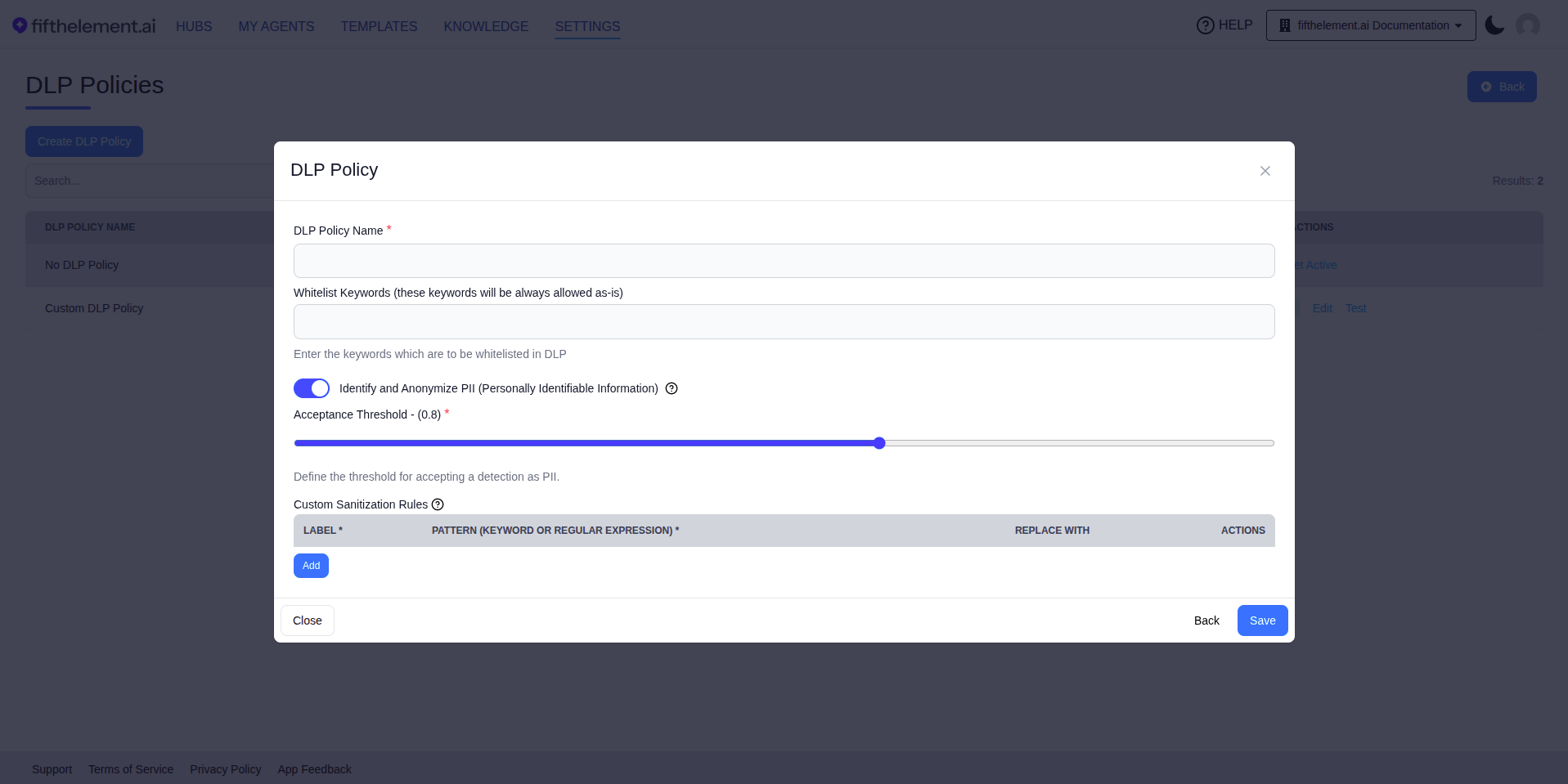 DLP Policy Form