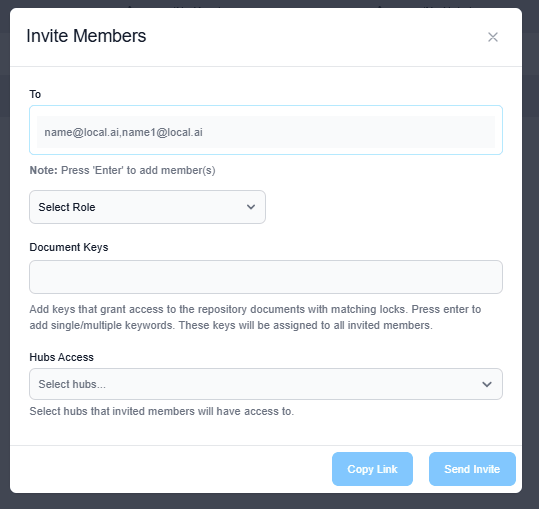 Invite Member with Hubs
