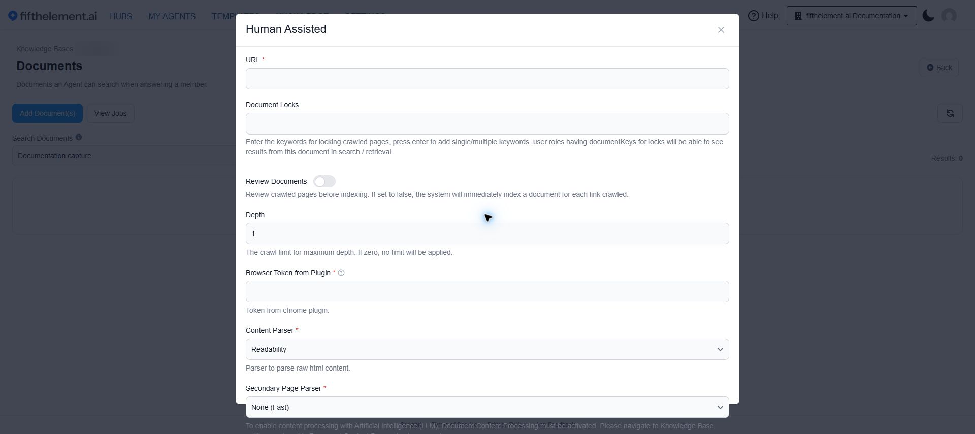 Crawl configuration