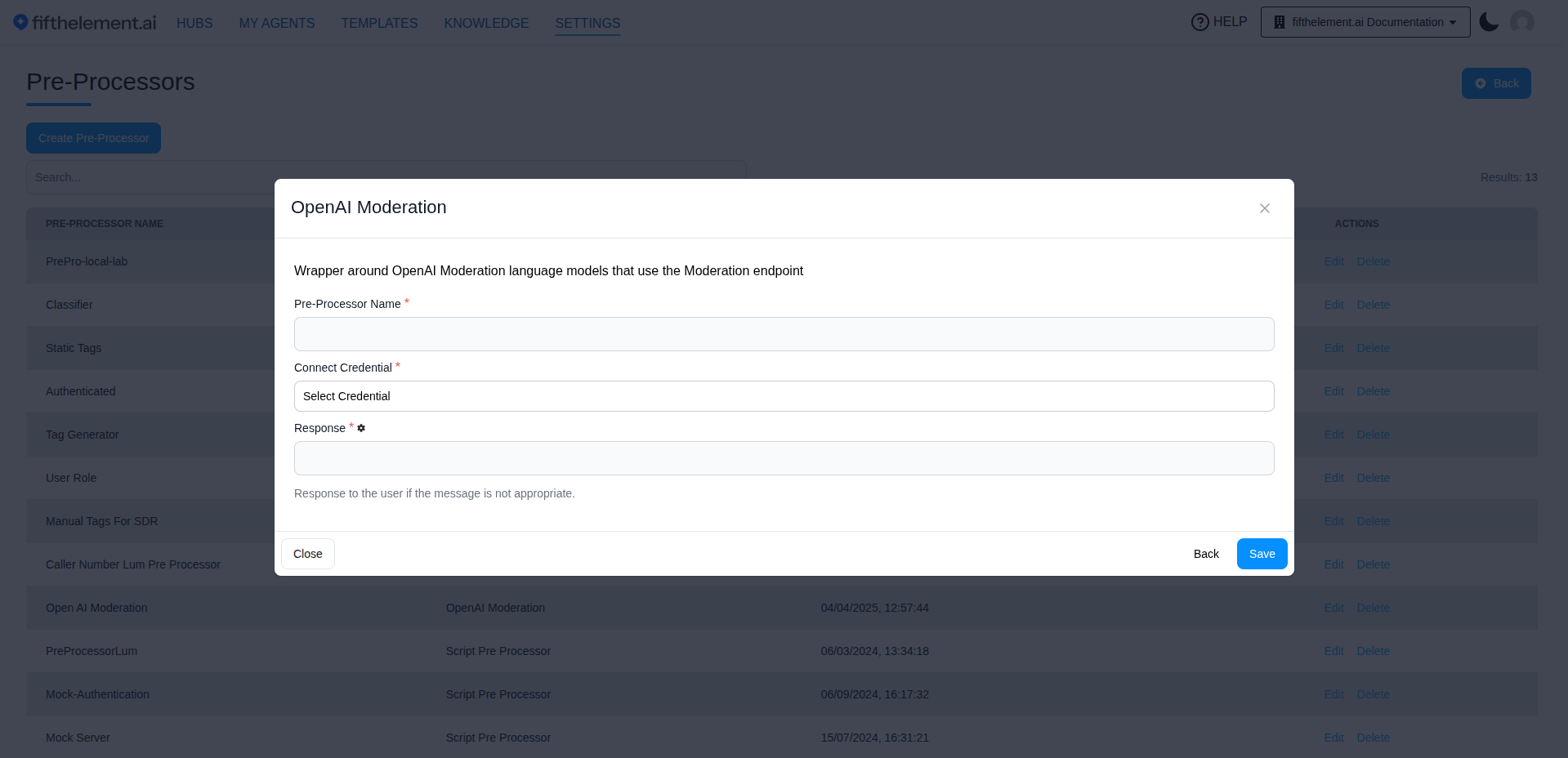 OpenAI Moderation Form