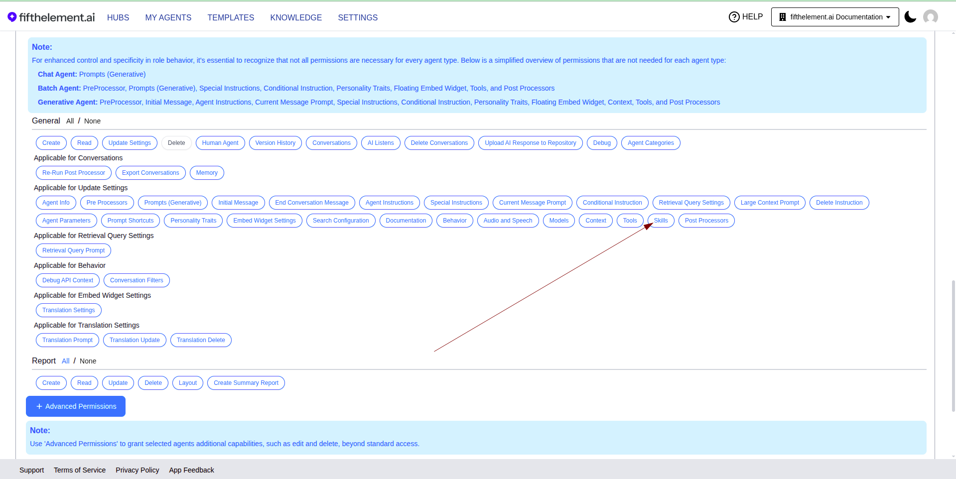 Skills RBAC permission