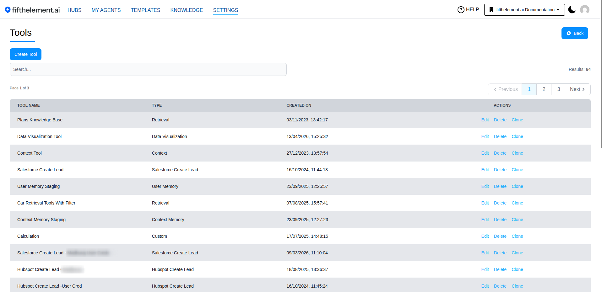 Tools List