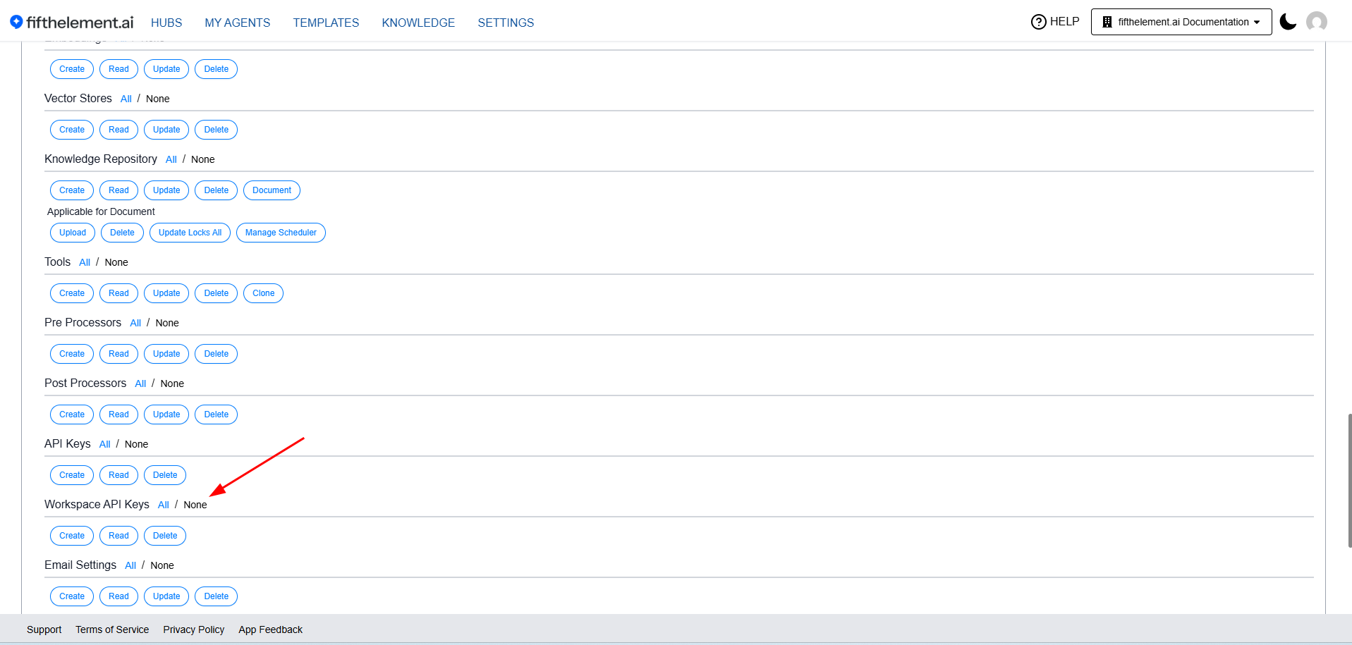 Workspace API Keys RBAC